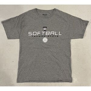 Champion Truman State Softball Short Sleeve Shirt Women's Medium‎ Gray Athletic